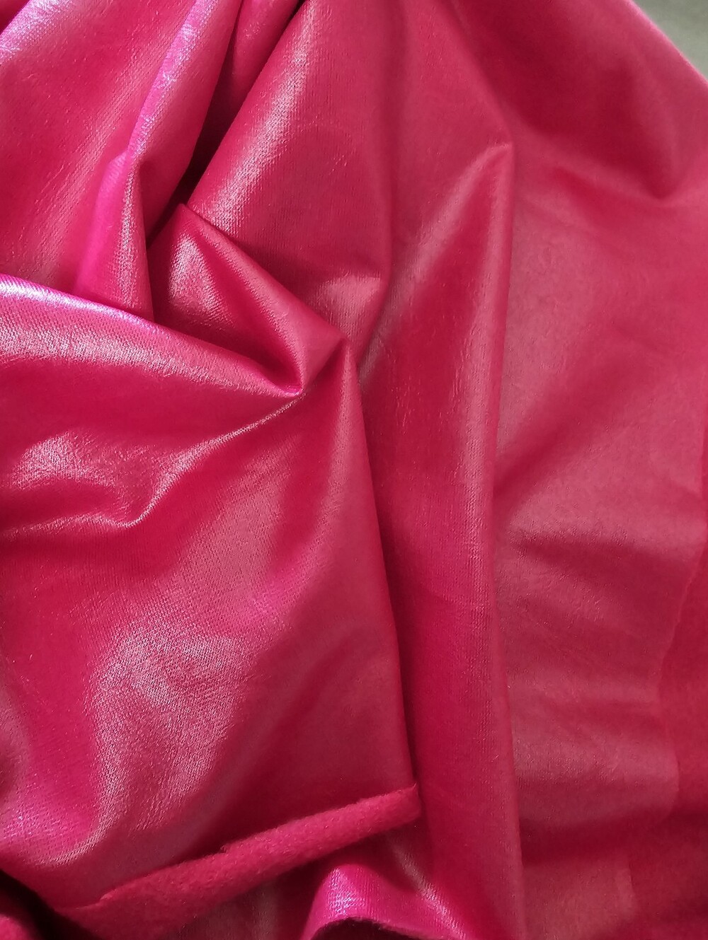 Red Knit 2 Sided Faux Suede Leather Fabric 1 1/2 Yards